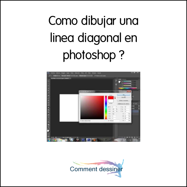 Como dibujar una linea diagonal en photoshop